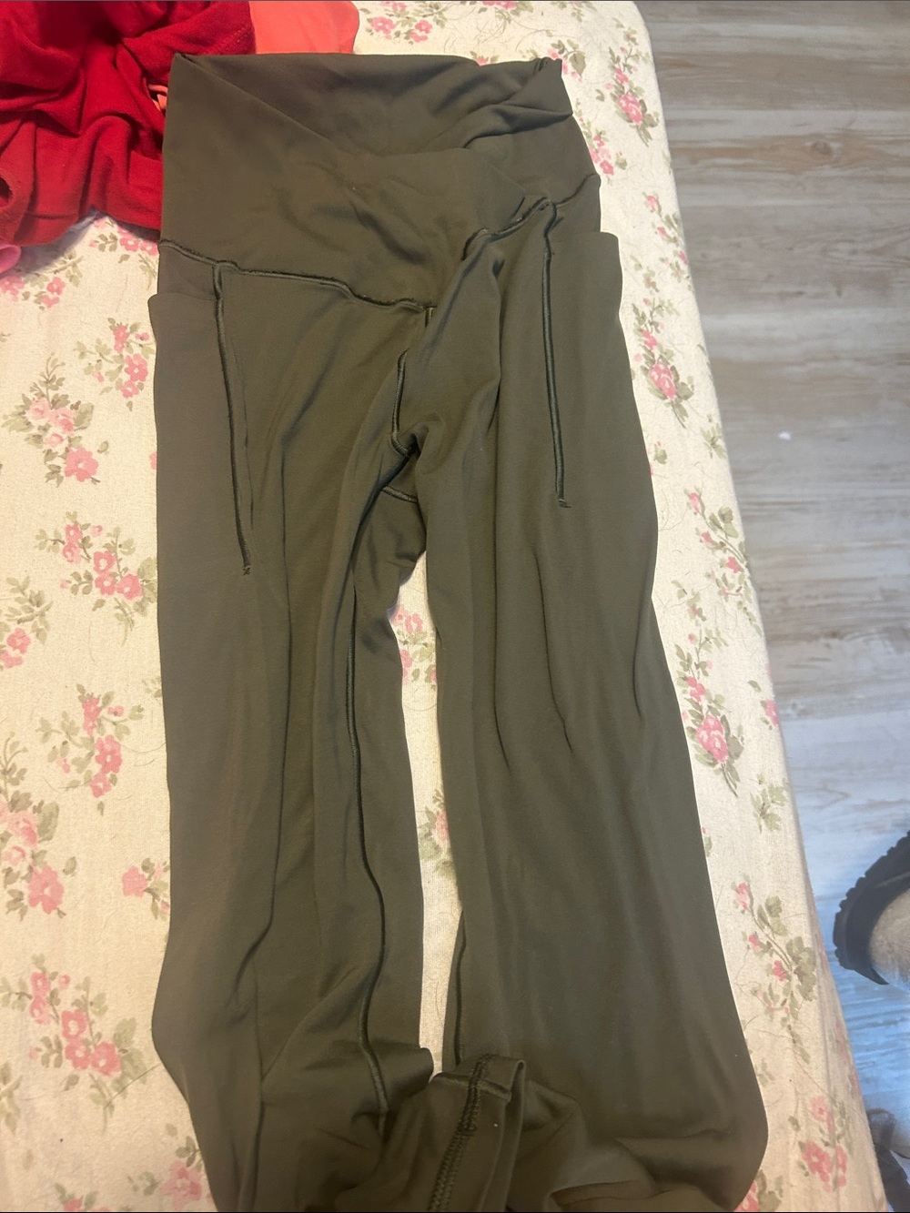 aerie Olive Green High-Waist Leggings